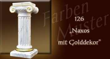 Farben Muster - Säulen Marmor Optik: 126 - Naxos mit Golddekor - Couchtisch