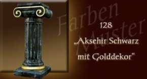 Farben Muster - Säulen Marmor Optik: 128 - Aksehir Schwarz mit Golddekor