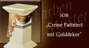 Farben Muster - Versace groß Normal: 108 - Creme Patiniert mit Golddekor