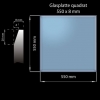 Glasplatte 550 x 550 x 8 mm Quadrat mit Facettenschliff
