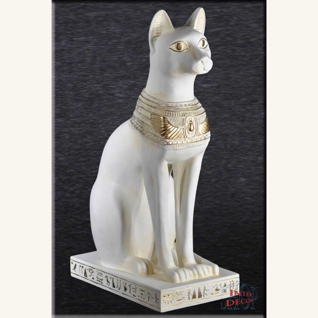 Ägypten Ägyptische Wache Katze Bastet Figur Statue Skulptur Deko grau Aufsteller 