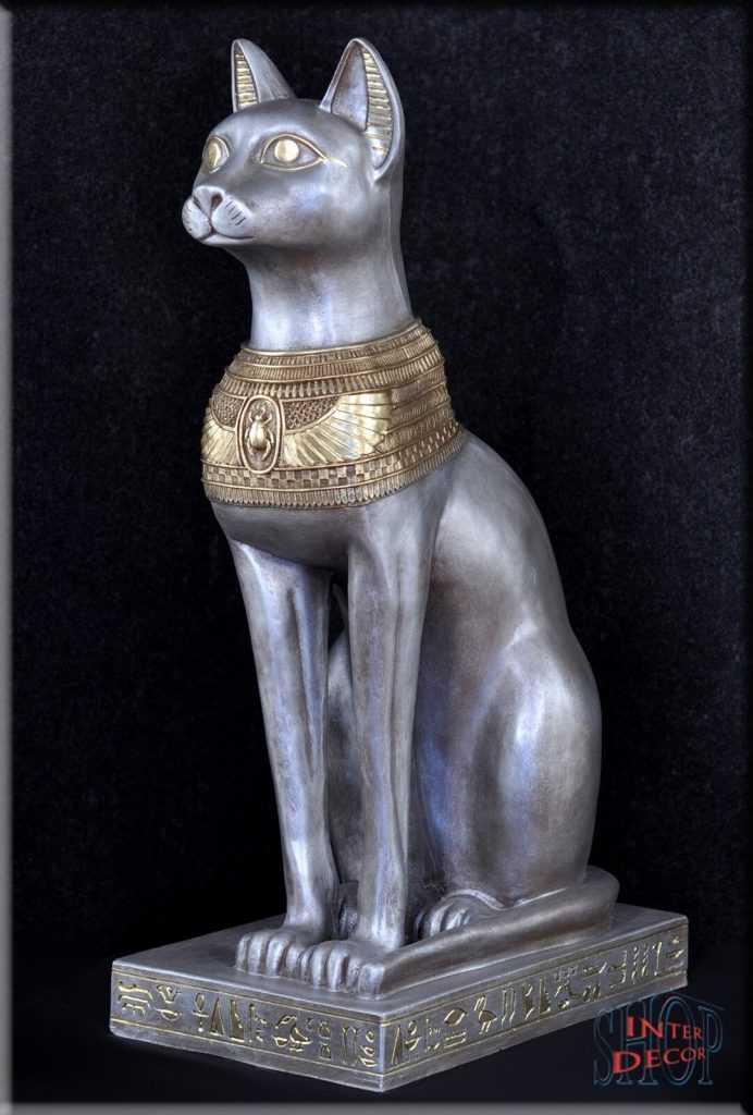Ägyptische Katze Bastet Göttin Ägyptische Figur Statue Skulptur Gotheit Deko neu 