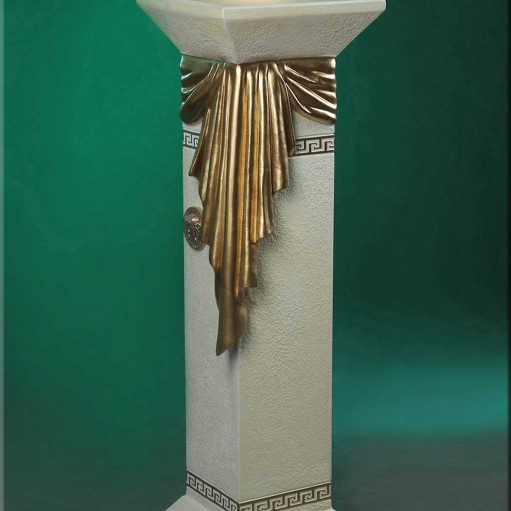 Stuckgips Mater. Säule Säulen Schale Lampe Büste Figur Skulptur Vase 1048