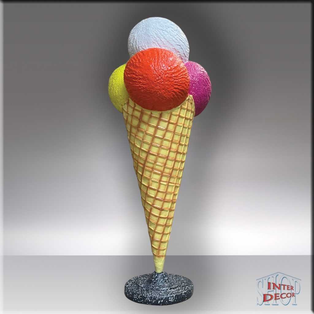 Eistüte-Werbefigur-Handgefertigte-XXL-Deko-Eishörnchen-Gastronomie