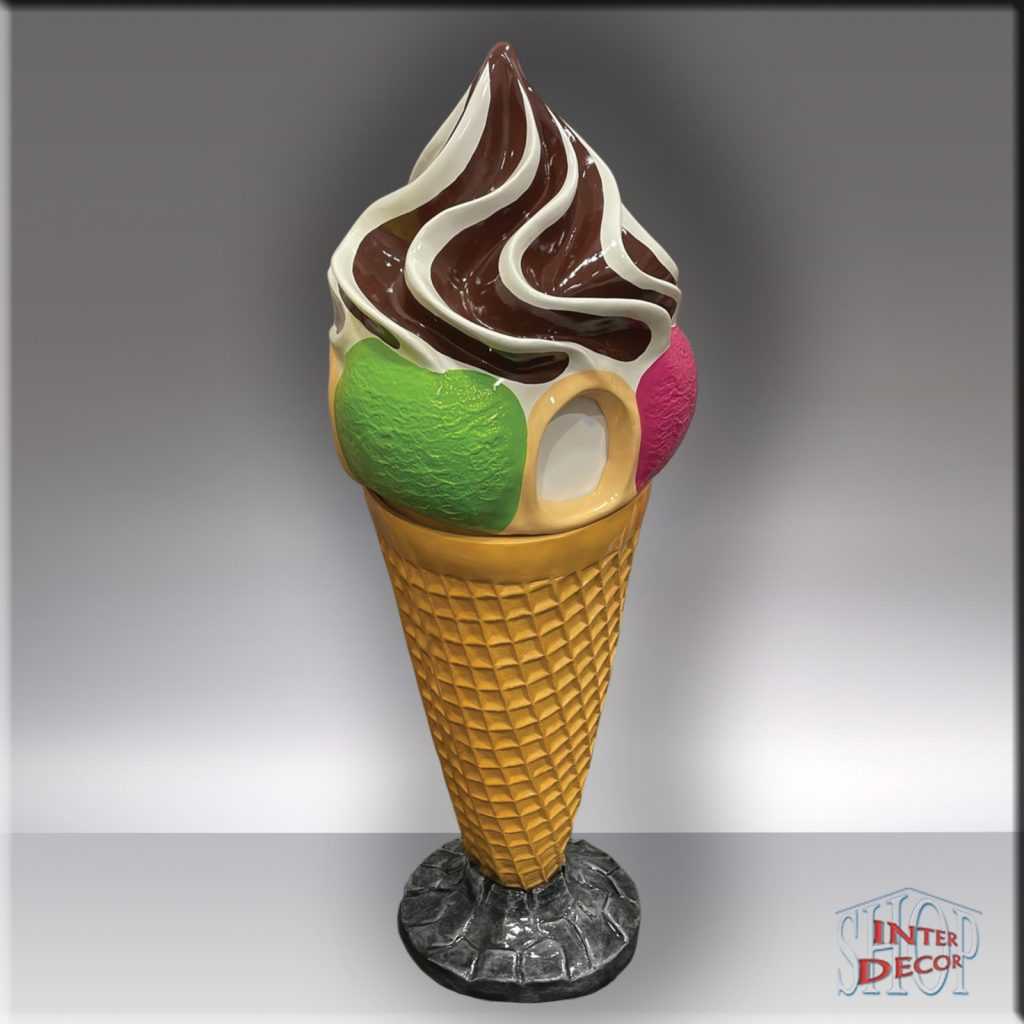 eistüte-XXL-abfalleimer-3-eiskugeln-sahne-erdbeersoße-werbefigur-161cm-eisdiele