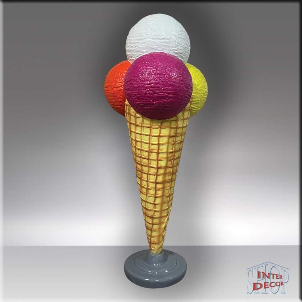Eistüte-Werbefigur-Deko-Werbung-Eisdiele-Handgefertigte-Eishörnchen