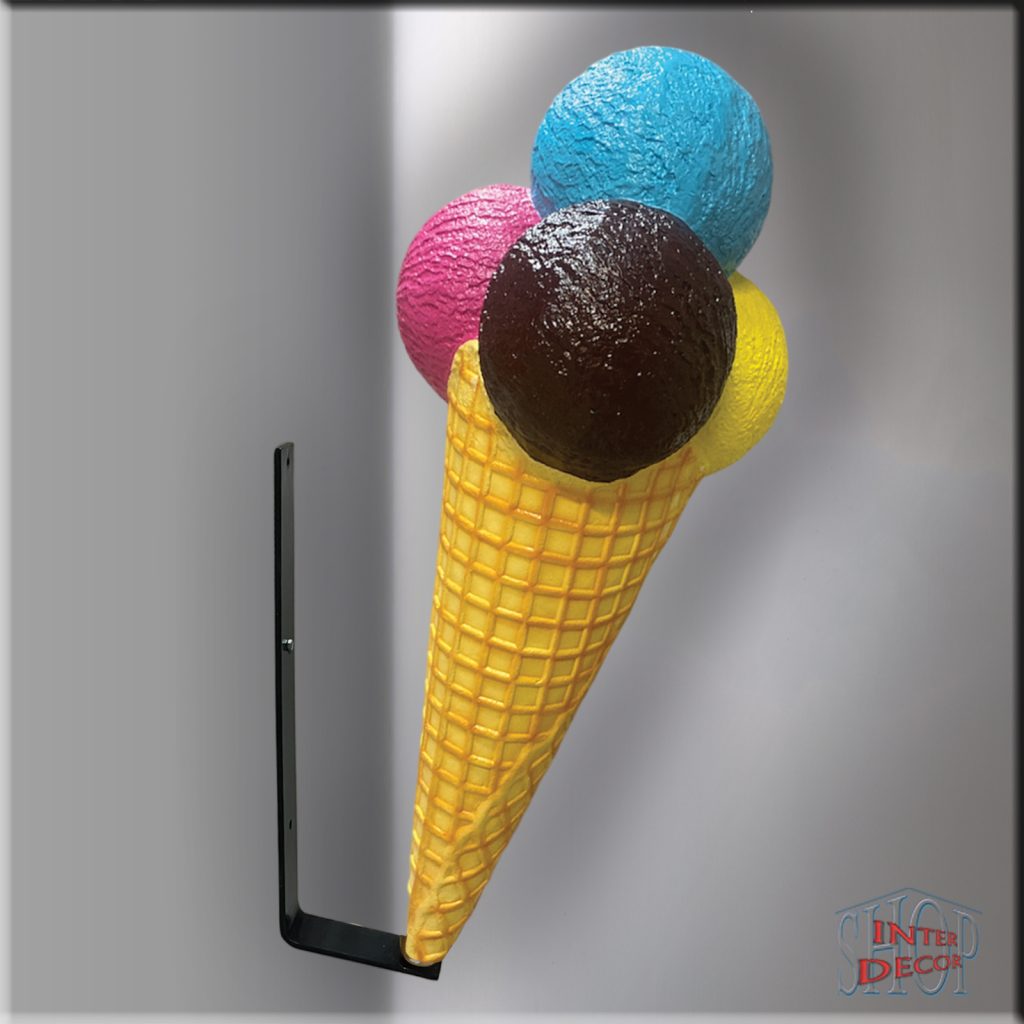 Werbe-Deko-Eiswaffel-Wandhalterung