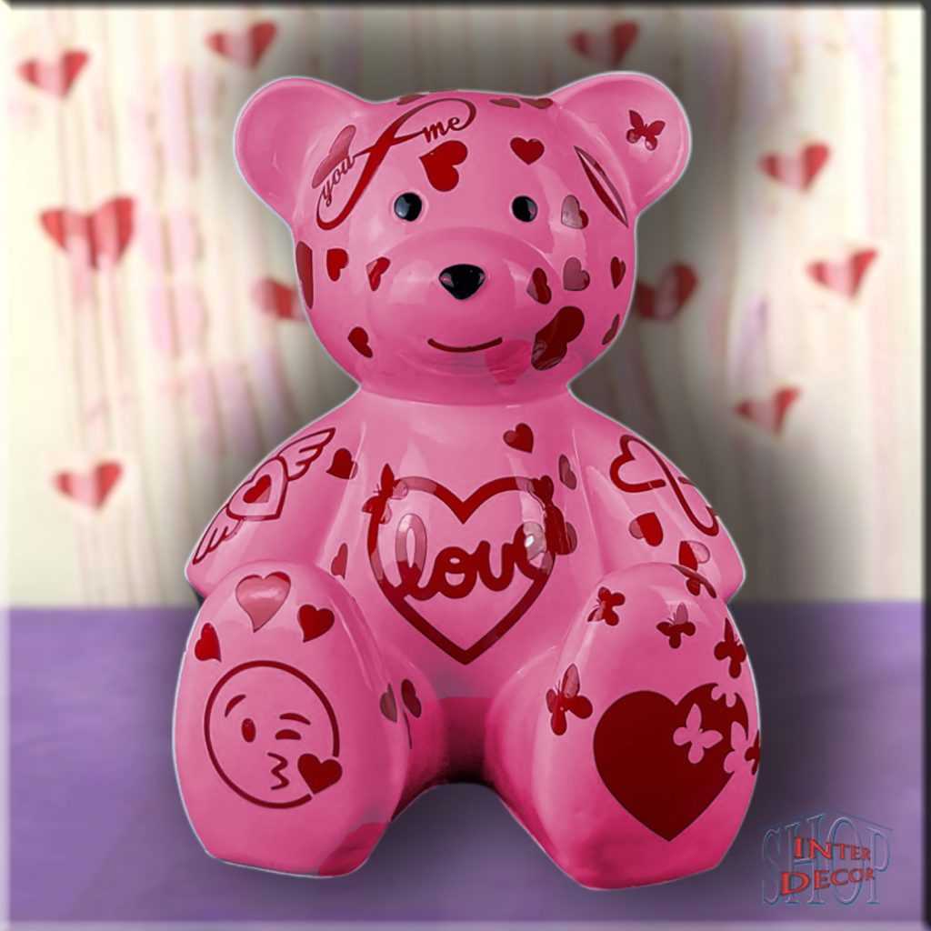 geburtstag-teddybär-dekofigur-pink-mit-love