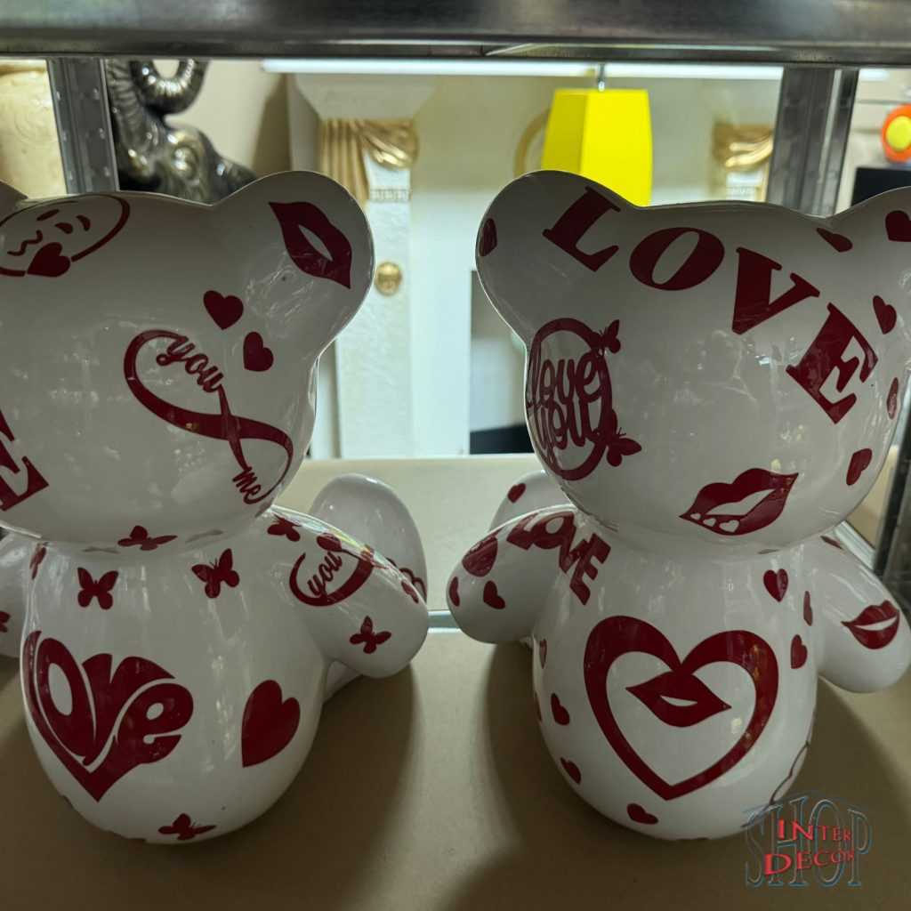 Teddybär Geschenk für Valentinstag oder Geburtstag als außergewöhnliche Design Dekofigur