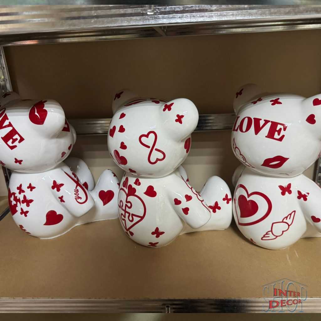 Teddybär Geschenk für Valentinstag oder Geburtstag als außergewöhnliche Design Dekofigur