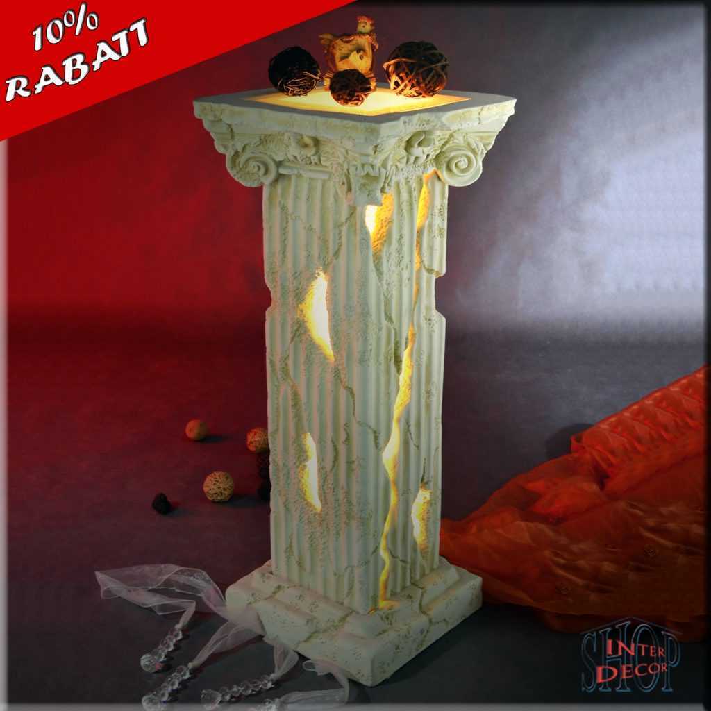 Säule-Deko-Blumensäule-Dekosäule-Leuchtsäule-Leuchtturm-Leuchtstein-Pfeiler-Pilaster-Stütze-Dekosäule mit Licht-Stehlampe-Lampe-Steinlampe-Beleuchtung-Rabatt-Sonderpreis-Angebot-Günstiger-Billiger