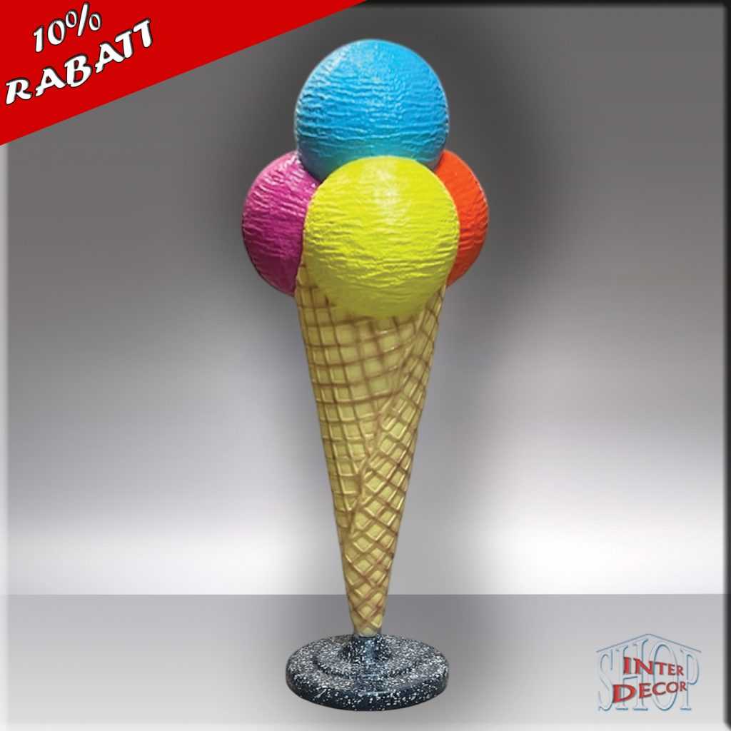 Eistüte-Werbefigur-XXL-Deko-Werbung-Eisdiele-Handgefertigte-Eishörnchen-Rabatt-Sonderpreis-Angebot-Günstiger-Billiger