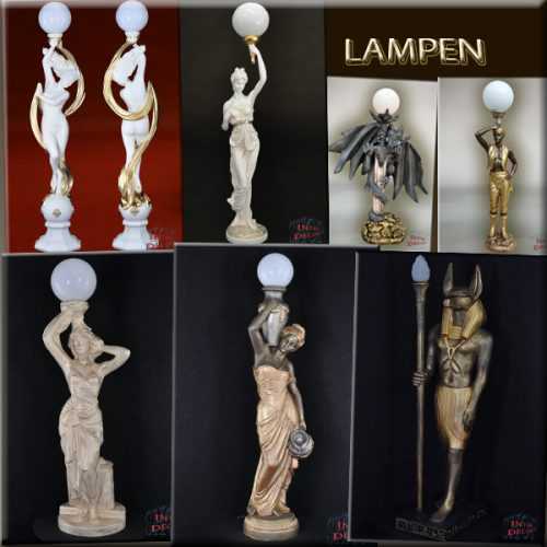 Antike Figuren als Bodenlampe stilvoll einsetzen