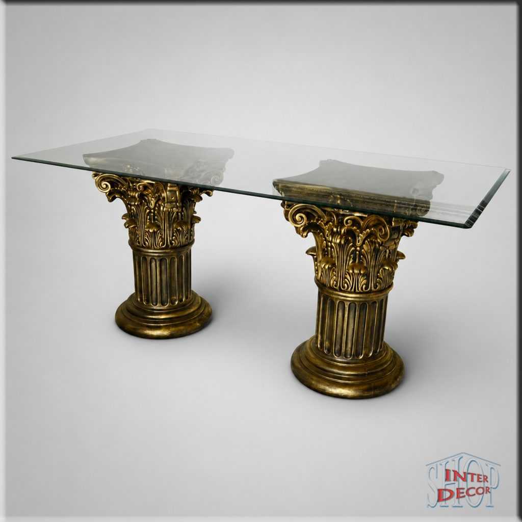 griechischer-esstisch-antik-gold-mit-glasplatte