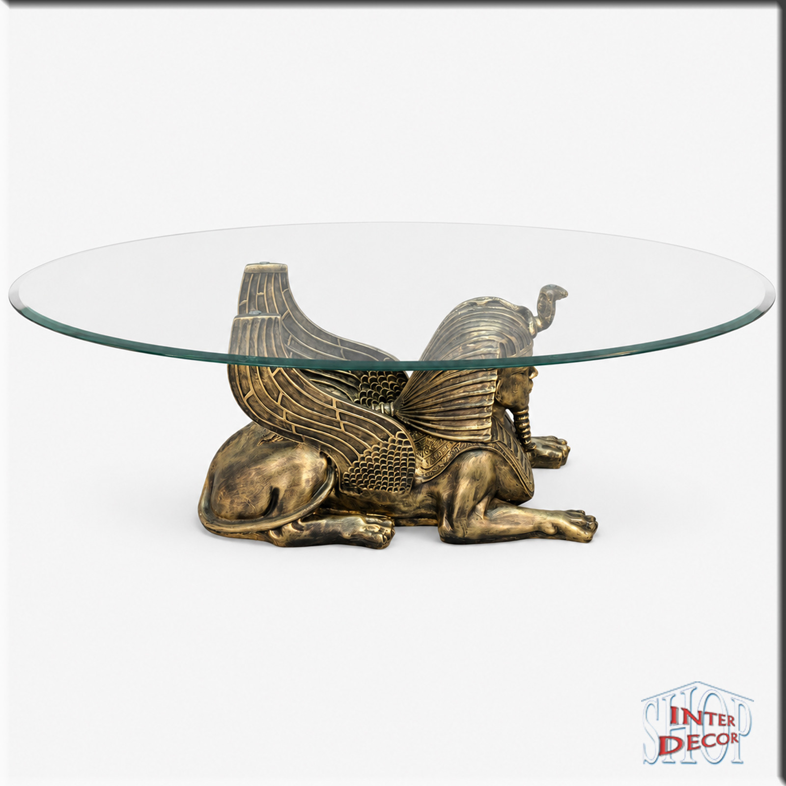 Ägyptischer-Couchtisch-mit-Sphinx-Antik-Gold