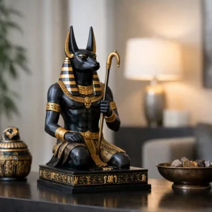 Anubis Statue als Dekoration richtig inszenieren