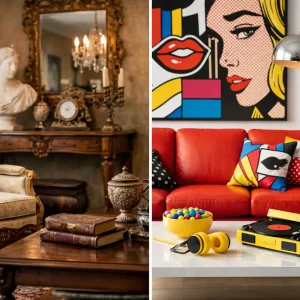 Antike oder Pop Art Einrichtung wählen