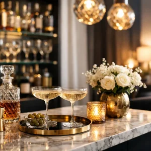 Barbereich glamourös dekorieren: 9 Ideen