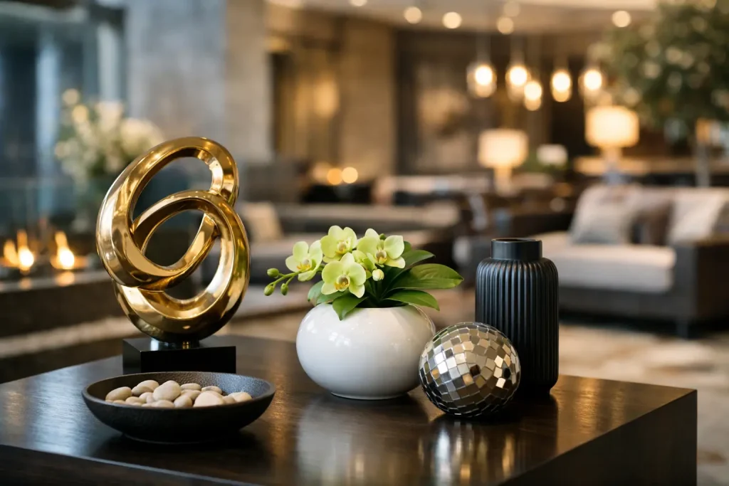 Beste Dekoobjekte für Hotellobbys wählen