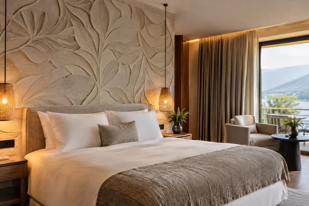 Ein Boutiquehotel mit Wandreliefs gestalten