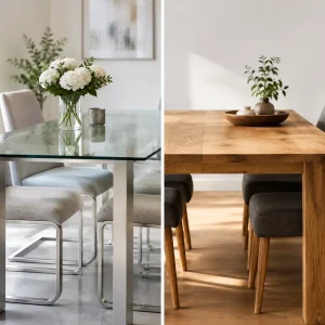 Esstisch Glas oder Holz - was passt besser?