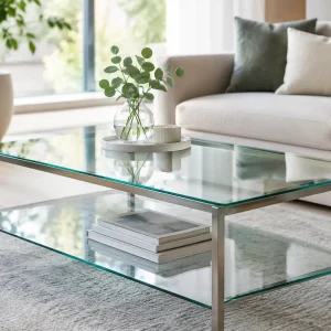 Glastisch im Wohnraum bringt diese Vorteile