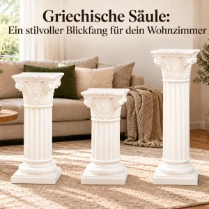 Griechische Säule als Blickfang fürs Wohnzimmer