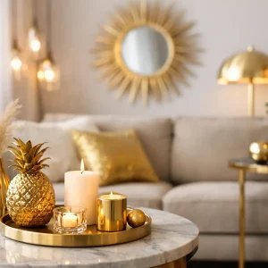 Leitfaden für goldene Wohnakzente zuhause